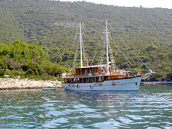 auf Tour mit Kapit�n Mate auf Insel Losinj / Kroatien