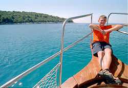 auf Tour mit Kapit�n Mate auf Insel Losinj / Kroatien